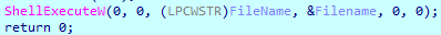 ShellExecute로 드롭한 RSmEa.exe 실행