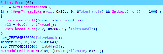 TokenHandle로 스레드 권한 조정 후 힙 실행 및 Free